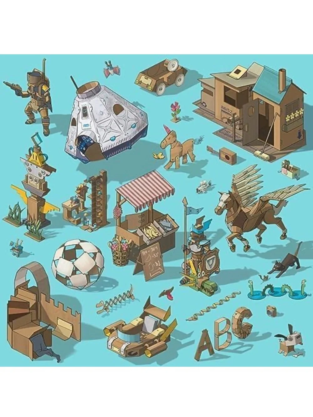 Makedo Discover 126 Piece Cardboard Construction Toolbox STEAM Reusable Toys New
